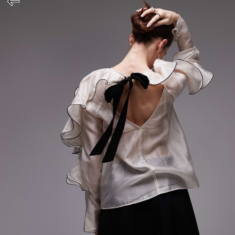 & Other Stories blouse with ruffle sleeves - Picture 3 of 7